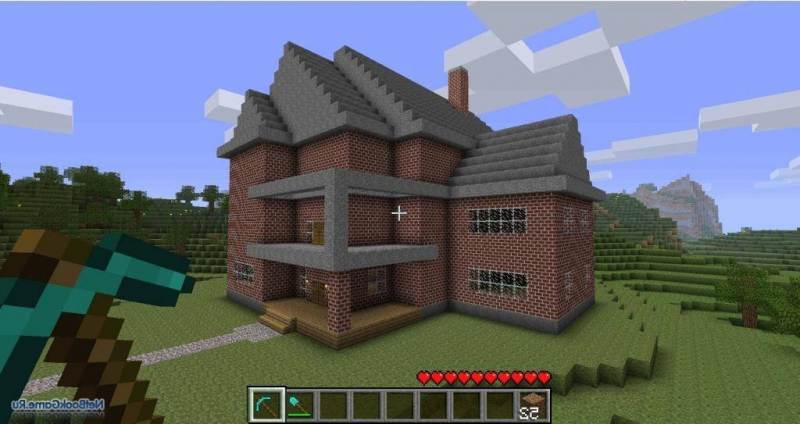 Для вставки, бесплатная картинка Майнкрафт дома в minecraft с кодами..